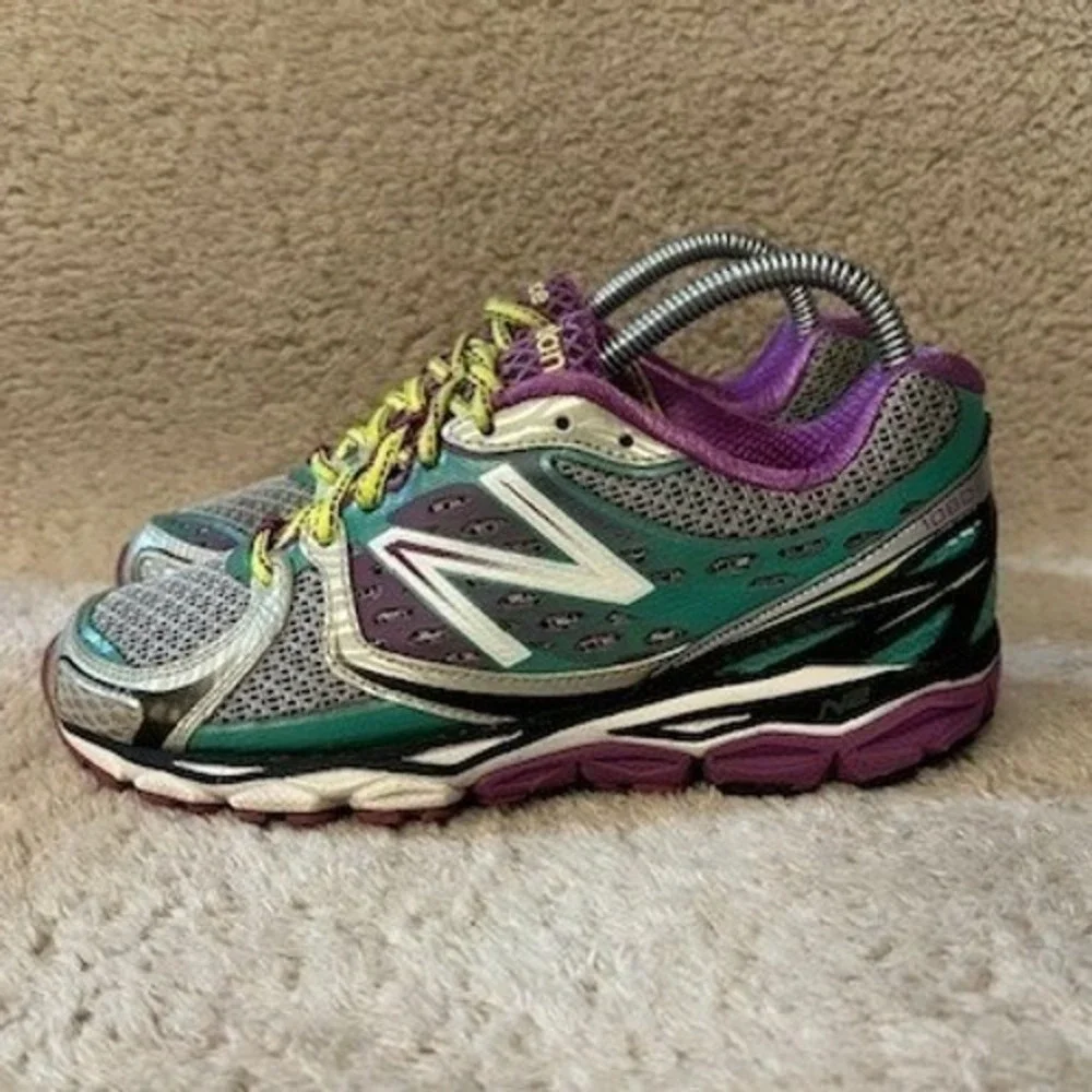 New Balance 1080v3 Womens 7 Running Shoes Teal Purple Silver W1080SP3 N2